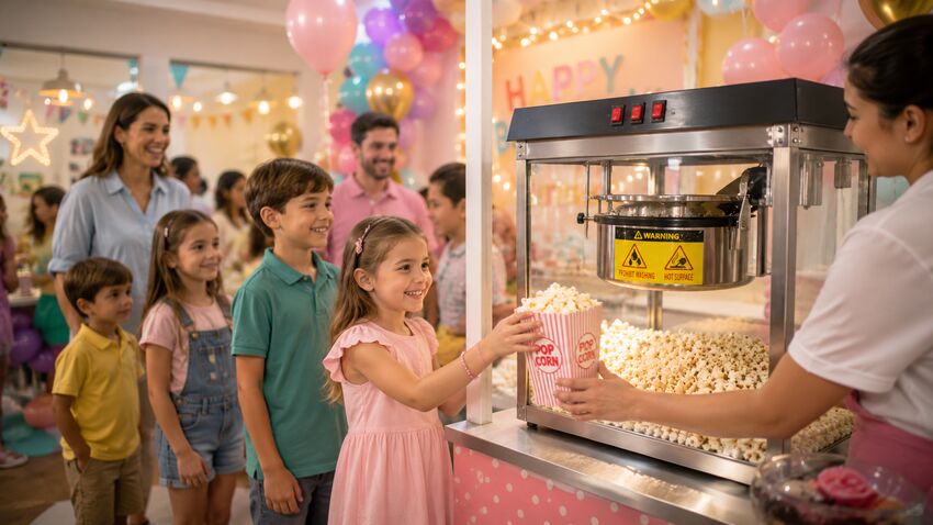 Máquina de pop corn para eventos